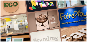 Exemples de visuels pour une communication visuelle professionnelle.